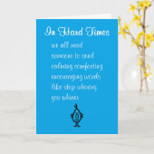 In moeilijke tijden grappig gedicht van aanmoedigi kaart (Gele Bloem)