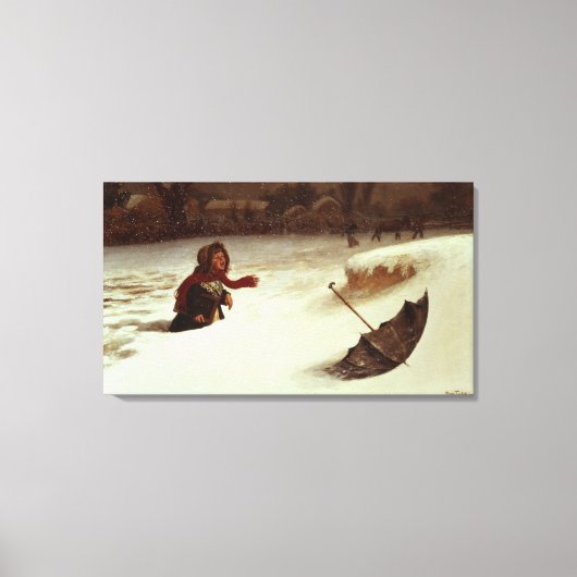 In moeilijkheden canvas afdruk (Voorkant)