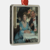 In Mouquins Restaurant NY - William Glackens - Metalen Ornament (Rechts)