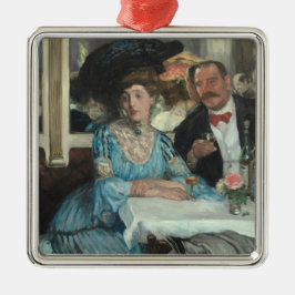 In Mouquins Restaurant NY - William Glackens - Metalen Ornament