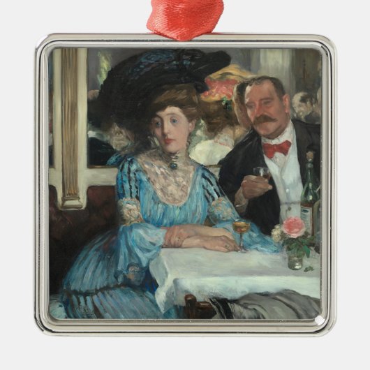 In Mouquins Restaurant NY - William Glackens - Metalen Ornament (Voorkant)