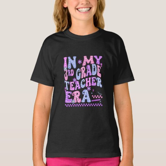 In My 3rd Grade Teacher Era Back To School Retro T-shirt (Voorkant)