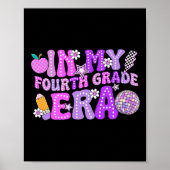 In My 4th Fourth Grade Era Cute Teacher Kid Back T Poster (Voorkant)