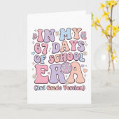 In My 67 Days of School Era 3rd Grade groovy Kaart (Gele Bloem)