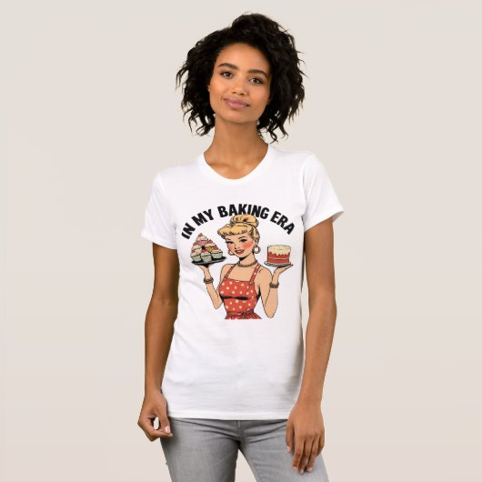 "In My Baking Era"  pin-up stijl voor bakkers T-shirt (Voorkant volledig)