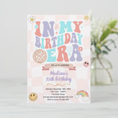 In My Birthday Era Party Invitation Kaart (Staand voorkant)