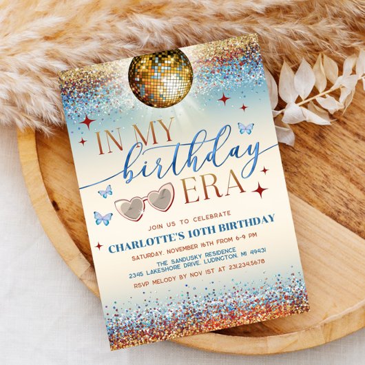 In My Birthday Era Uitnodiging - Tiener Verjaardag