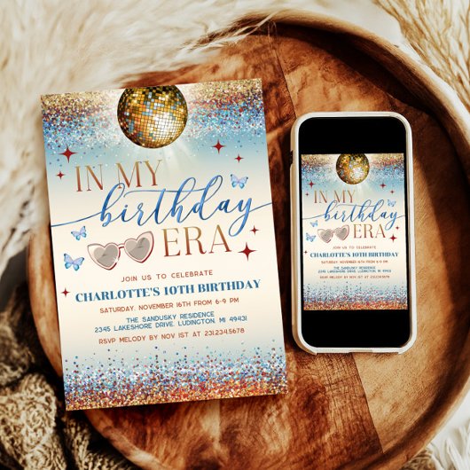 In My Birthday Era Uitnodiging - Tiener Verjaardag