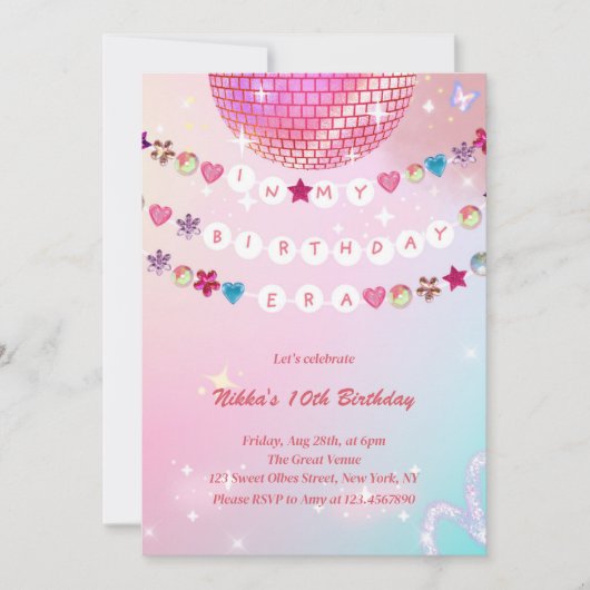 In My Birthday Era Uitnodiging - Tiener Verjaardag
