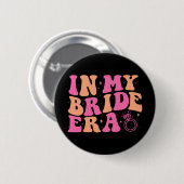 In My Bride Era Groovy Bachelorette Huwelijksfeest Ronde Button 5,7 Cm (Voorkant /achterkant)