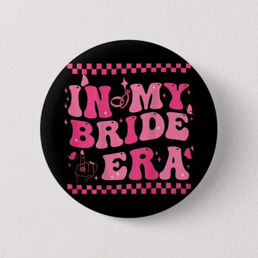 In My Bride Era Groovy Ronde Button 5,7 Cm (Voorkant)