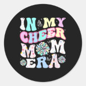 In My Cheer Mom Era Grappige Cheerleading Moederda Ronde Sticker (Voorkant)