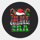 In My Christmas Era Family Matching Merry Christma Ronde Sticker (Voorkant)