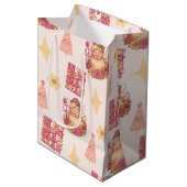 In My Christmas Era Groovy Santa Medium Cadeauzakje (Voorkant Gekanteld)