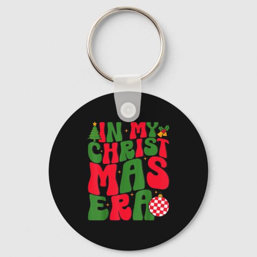 In My Christmas Era Groovy Xmas Matching Christmas Sleutelhanger (Voorkant)
