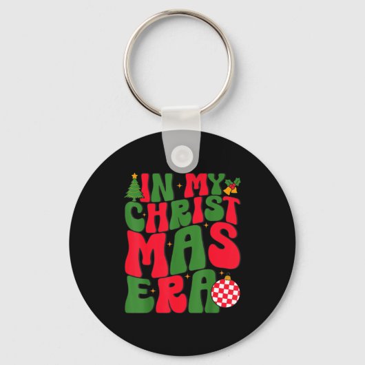 In My Christmas Era Groovy Xmas Matching Christmas Sleutelhanger (Voorkant)