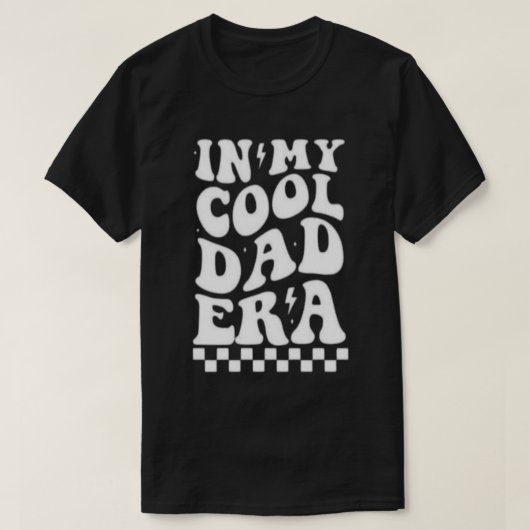 In My Dad Era, Father's Day, Groovy Retro Wavy  T-shirt (Design voorkant)
