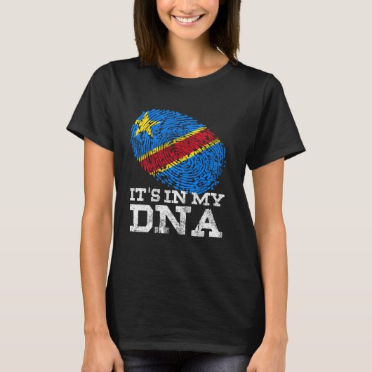 In My DNA Congolese Gifts African Tee DRC DR T-shirt (Voorkant)
