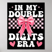 In My Double Digits Era 10th Birthday Coquette Bow Poster (Voorkant)