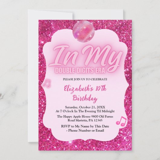 In My Double Digits Era 10th Birthday Kaart (Voorkant)