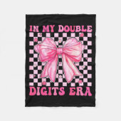 In My Double Digits Era Coquette Bow 10th Birthday Fleece Deken (Voorkant)