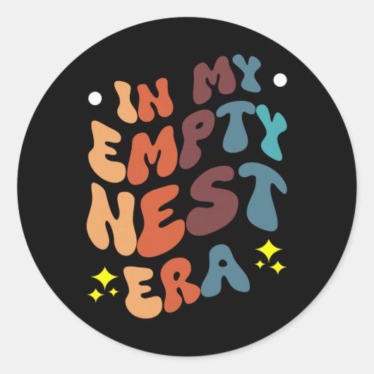 In My Empty Nest Era  Ronde Sticker (Voorkant)