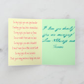 In My Eyes  Edgy Girl Wenskaart Kaart (Binnen)