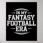 In My Fantasy Football Era Retro Groovy Who Love F Poster (Voorkant)