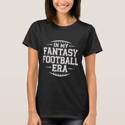 In My Fantasy Football Era Retro Groovy Who Love F T-shirt (Voorkant)