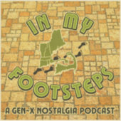 In My Footsteps Podcast Bumper Sticker Alt. #1 (Voorkant)
