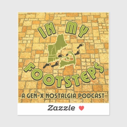 In My Footsteps Podcast Bumper Sticker Alt. #1 (Vel)
