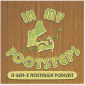 In My Footsteps Podcast Bumper Sticker Alt. #2 (Voorkant)