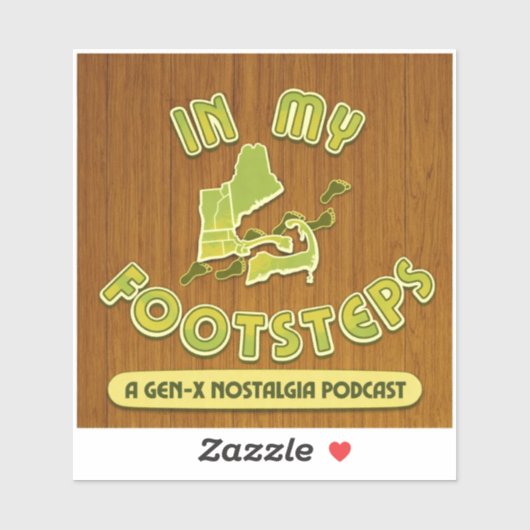 In My Footsteps Podcast Bumper Sticker Alt. #2 (Vel)