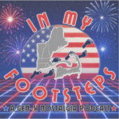 In My Footsteps Podcast Bumper Sticker Alt. #3 (Voorkant)