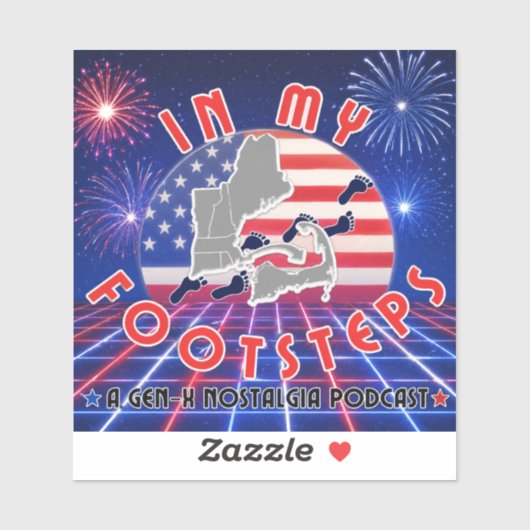 In My Footsteps Podcast Bumper Sticker Alt. #3 (Vel)