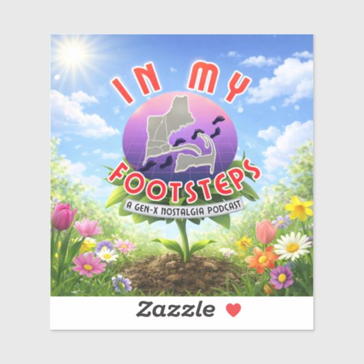 In My Footsteps Podcast Bumper Sticker Alt. #4 (Vel)