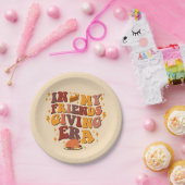 In My Friendsgiving Era Retro Papieren Bordje (Feest)