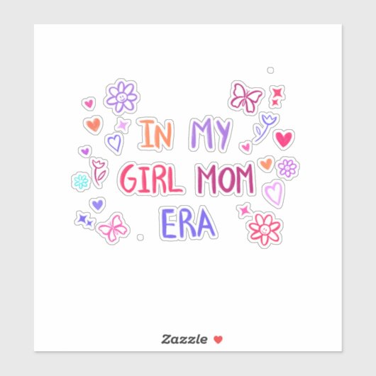  in my girl mom era CRAYON  Sticker (Vel)