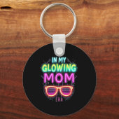 In My Glowing Mom Era Groovy Colorful Bright Sleutelhanger (Voorkant)