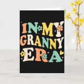 In My Granny Era Funny Sarcastic Groovy Retro Moth Kaart (Gele Bloem)