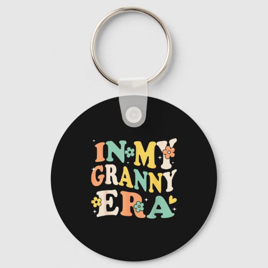 In My Granny Era Funny Sarcastic Groovy Retro Moth Sleutelhanger (Voorkant)