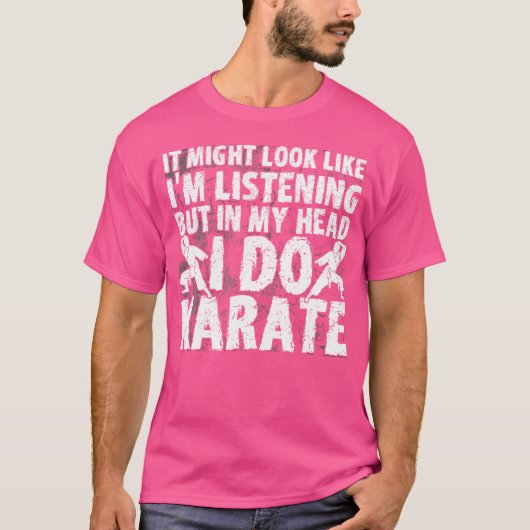 In My Head I Do Karate Trainer Karate T-shirt (Voorkant)