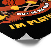 In My Head I'm Playing Cricket Poster (Hoek)