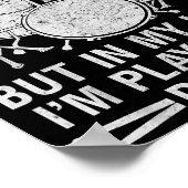 In My Head I'm Playing My Drums Drumming Lover Dru Poster (Hoek)