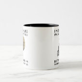 In My Head I'm Thinking About Dung Beetles Tweekleurige Koffiemok (Center)