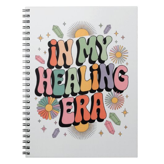 In My Healing Era – Groovy 70’s Retro Aesthetic Notitieboek (Voorkant)