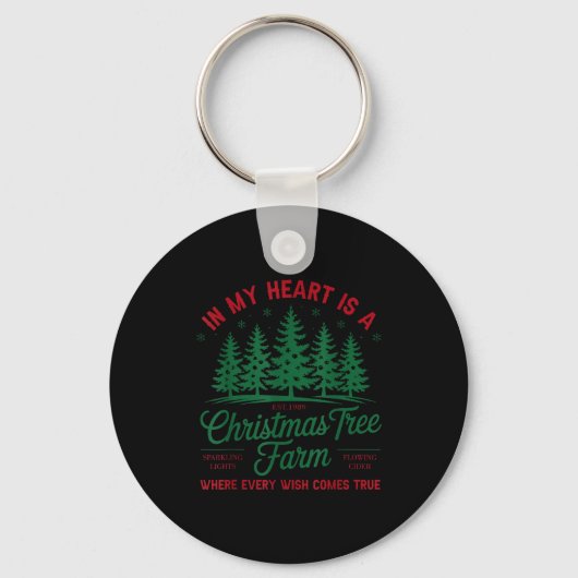 In My Heart Is A Christmas Tree Farm Fresh Christm Sleutelhanger (Voorkant)