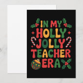 In My Holly Jolly Teacher Era Christmas Xmas Candy Kaart (Voorkant / Achterkant)