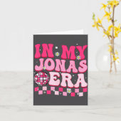 In My Jonas Era Funny Jonas Groovy 80's Men Women  Kaart (Gele Bloem)