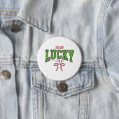 In My Lucky Era – Clover Bow Design Ronde Button 7,6 Cm (In situ)
